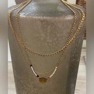 Chic Gold and Silver Layered Necklace